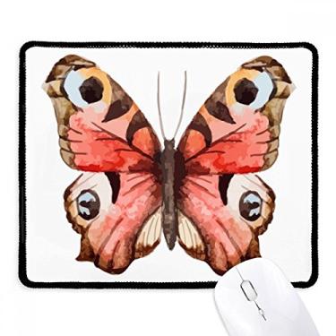 Imagem de Mousepad rosa borboleta em pintura a óleo borda costurada tapete de borracha para jogos