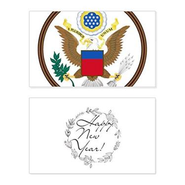 Imagem de Emblema nacional dos Estados Unidos Festival Ano Novo Cartão de felicitações Bless Message Present