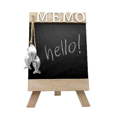 Imagem de Lousa Decorativa Quadro Negro Recado Madeira Rústica MDF Lembrete Anotação