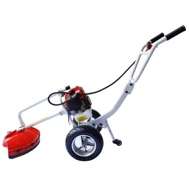 Imagem de Roçadeira a Gasolina 63cc com Carrinho e Guidão para Cortar Grama