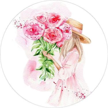 Imagem de Painel Redondo Tecido Sublimado 3D Meus 15 Anos Frd-5783