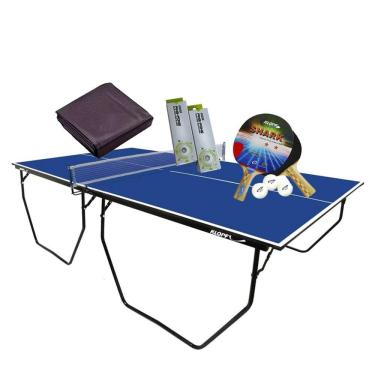 Imagem de MESA DE PING PONG COM RODÍZIO MDF 15mm KLOPF 1009 + KIT 5055 + 6 Bolinhas + Capa Slim
