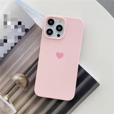 Imagem de Capa macia de silicone Love Candy Color para iPhone 14 13 12 11 Pro XS Max X XR SE 2 3 7 8 6S 6 Plus Capa traseira fosca ultrafina, rosa, para iPhone 13