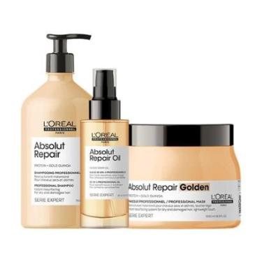 Imagem de Kit L'Oréal Professionnel Serie Expert Absolut Repair Gold Quinoa - Shampoo e Máscara e Óleo-Unissex