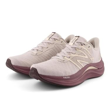 Imagem de New Balance Tênis de corrida feminino Fuel Cell Propel V4, Moonrock/alcaçuz/rosa vintage, 5 Wide