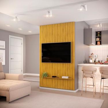 Imagem de Painel Ripado Trento 143x240cm em Mdf Cedro