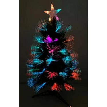 Imagem de Árvore Natal Luxo Fibra Ótica Cachoeira Colorido 60cm S060 - Glo