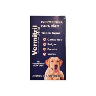 Imagem de Vermitril - Anti Pulgas, Carrapatos, Vermes, Sarnas 4,8,12, 24, 36 ou 48 Comprimidos (Cães até 60kg) (8)