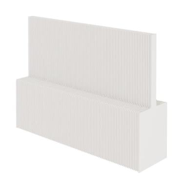 Imagem de Biombos e Divisórias Divisória De Ambiente Dobrável Com Prateleiras De Dois Lados, Tela De Painel De Papel Portátil Retrátil, Divisória De Privacidade Para Escritório Em Casa(9.84x6.56ft)