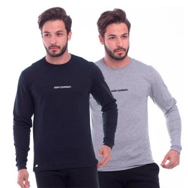 Imagem de Kit 2 Camisa Manga Longa Masculina Frio Inverno Macia Leve - USUP, Pre