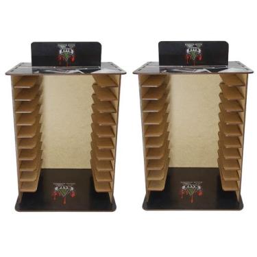 Imagem de Kit 2 Porta 11 Jogos Físico Gta 22x16,3x29,4 Mdf Madeira Adesivada - A