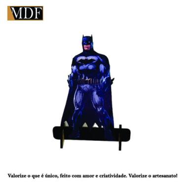 Imagem de Totem de Mesa Personagem 2 Homem Morcego 20cm Displays Aniversário Mdf