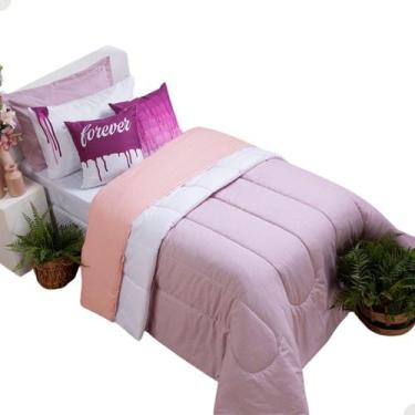 Imagem de Edredom Solteiro Colorido Jogo Com 5 Peças Dupla Face 400 Fios - MR En