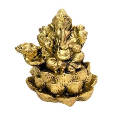Imagem de Incensário Efeito Cascata Flor de Lótus Ganesha Cone Backflow Decorati