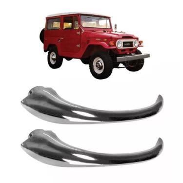 Imagem de Par Maçaneta Interna Cromada Porta Toyota Bandeirante 58a 82 - Superce