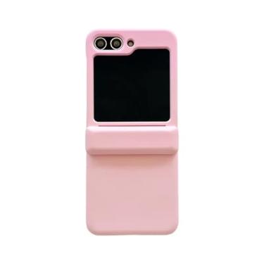 Imagem de Para Samsung Galaxy Z Flip 3 4 5 Case Z Flip5 ZFlip5 Gradiente Candy Color Matte Inserir Cartão Capa Traseira, RosaQianPink, Para Z Flip 3