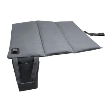 Imagem de Pegciuho Almofada de assento aquecida, esteira de assento elétrica USB, almofada quente, almofada de cadeira leve, almofada de assento ao ar livre para parque, Cinza