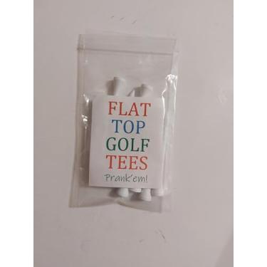 Imagem de Camisetas de golfe de topo plano para presente de mordaça de golfe - branco - brincadeira divertida - 10 peças - 2 3/4 10