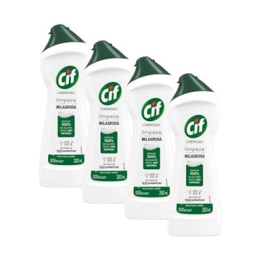 Imagem de Kit 4 Limpadores CIF Cremoso Limão 250ml