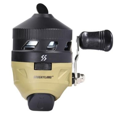 Imagem de Sougayilang Carretel de pesca infantil Spincast, design de fundição de isca de botão de pressão ajustável com mostrador ajustável, pré-enrolado com linha de pesca