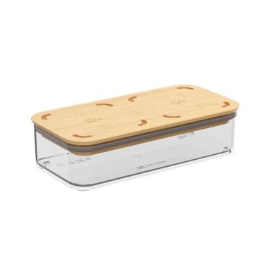 Imagem de Pote Hermético Cristal com Tampa em Bambu 530ml, linha Modo Coza