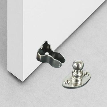 Imagem de BATENTE/FIXADOR DE PORTA universal CROMADO - SOLUFER