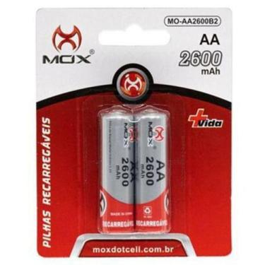 Imagem de Pilha Recarregável AA MOX MO AA2600B2 Cartela com 2