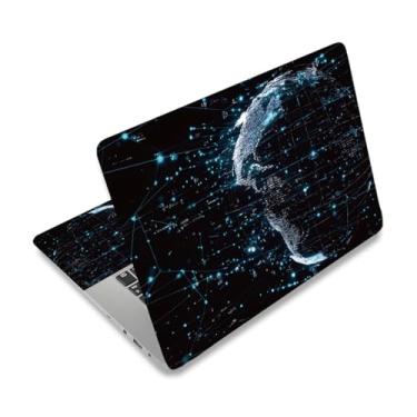 Imagem de PLIGREAT Adesivo para laptop digital Earth serve para laptop de 30.5 cm, 33.0 cm, 33.8 cm, 35.6 cm, 38.1 cm, 38.1 cm, protetor de arte, decalque para netbook PC