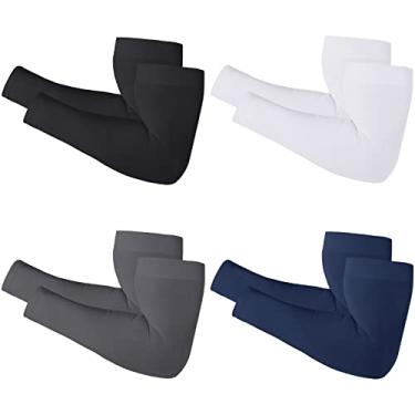 Imagem de Newbyinn 2 e 4 pares de mangas de braço para homens e mulheres Plus Size GG GG, grande, proteção solar UV, resfriamento, cobertura de tatuagem