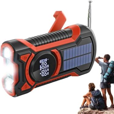 Imagem de Rádios Portáteis AM FM - Rádio Portátil com Manivela AM FM | Kit de Sobrevivência Multifuncional Recarregável com Lanterna Potente para Segurança Doméstica, Acampamento e Emergências