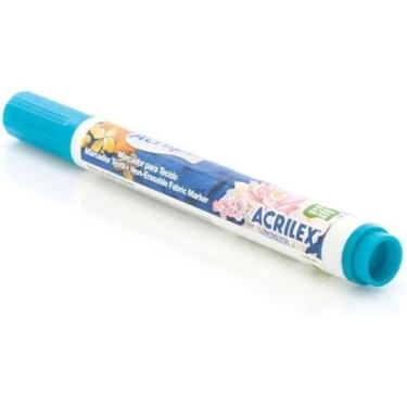 Imagem de Caneta Para Tecido Acrilpen 1 Unidade - Acrilex - Pintura Permanente e Personalização É Ideal Para Personalizar E Detalhar Seus Projetos De Tecido Com Precisão E Durabilidade (503 Azul Celeste)