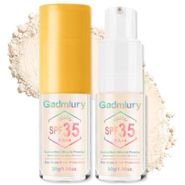 Imagem de GADMLURY Protetor Solar Em Pó Mineral, Para Couro Cabeludo E Cabelo, 0,71 Oz. Fps 35 Pa++, Spray Com Proteção Uv De Amplo Espectro, Leve, Fácil Aplicar, Não Oleoso, Cruelty Free (1 Unidade)