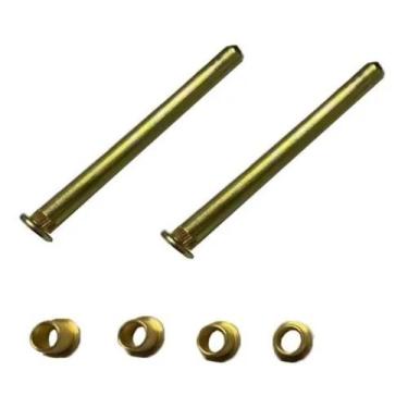 Imagem de Par Pino Dobradiça Porta D20 Inferior E Superior Com Buchas - Casa das