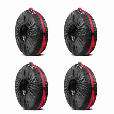 Imagem de Ymiko Tampa de Pneus Durável para Caminhões de Trailers de SUVs RVs (Tamanho de 4 peças s)