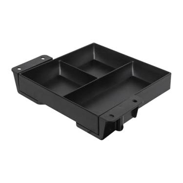 Imagem de M MCTION Organizador de gaveta embaixo da mesa, organizador de plástico preto com divisórias, 3 compartimentos, organizador de mesa de escritório removível