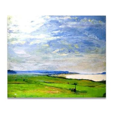 Imagem de North Berwick No John Lavery Iconic Realist Portrait & War Scene Canvas Art – Decoração de parede irlandesa atemporal para casa 30 x 36 cm Un Framed