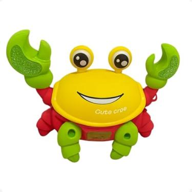 Imagem de Caranguejo Fujão Brinquedo Infantil, LED Colorido, Música e Movimento, Interativo Para Bebes (amarelo)