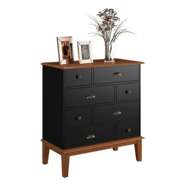 Imagem de Cômoda 8 Gavetas Preto