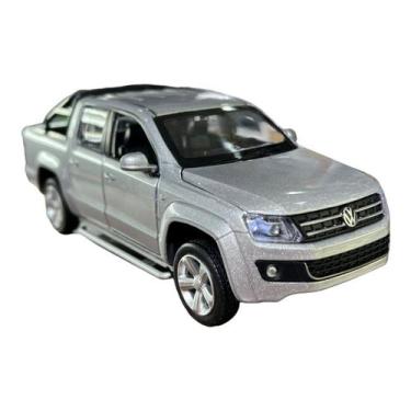 Imagem de Miniatura Volkswagen Amarok Prata Acende Luz/Som Metal 1:32 - MSZ