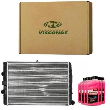 Imagem de Kit Radiador Gol G2 1.0 97 a 2003 Sem Ar Visconde Com Aditivo 6 litros
