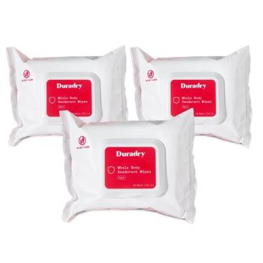 Imagem de Toalhetes desodorantes Duradry Whole-Body Aqua Scent, pacote com 3