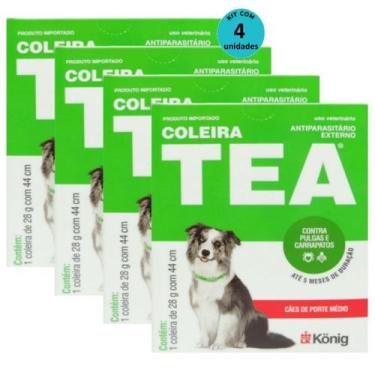 Imagem de Kit Coleira Contra Pulgas E Carrapatos TEA 327 Cães De Porte Médio Kön