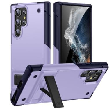 Imagem de Capa de celular com suporte resistente e à prova de choque para Samsung Galaxy S25 S24 Ultra S21 S22 S23 S21 S23 S24 Plus S21fe S20fe S23 (para Samsung S22 FE/azul-roxo)