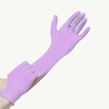Imagem de Castrap 2025 Novas Luvas De Limpeza Descartáveis, Grau De Comida À Prova D 'Água Para Cozinha Doméstica Use Látex Durável Sem Tarefas Domésticas (Roxo,50PCS-M)
