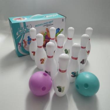 Imagem de Conjunto de boliche Zloveleexr para crianças e adultos de 10 pinos par