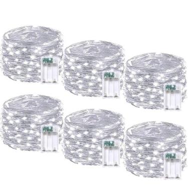Imagem de Luces Decorativas BOSSERN Paquete de 6, 6 metros, 60 LED Blanco Frío c
