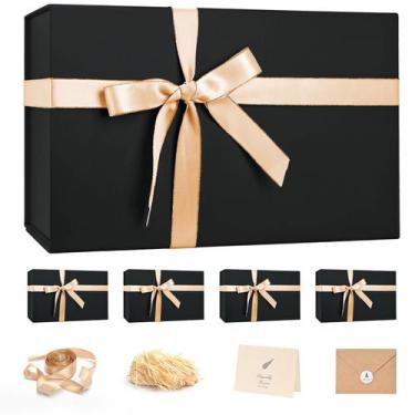 Imagem de Caixa de presente LIFELUM grande 36x22x11cm com conjunto de fitas