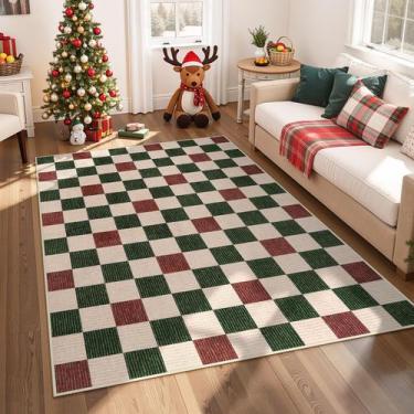 Imagem de Alfombra LIVEBOX 152x213 cm Lavable en Máquina con Diseño de Cuadros N