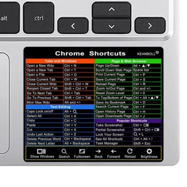 Imagem de Pacote com 2 adesivos e atalhos de Chromebook para Chromebook de 11,6-