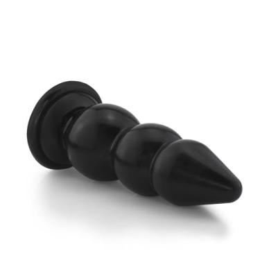 Imagem de Plug Anal Grande Graduado G - PVC Flexível 23 x 7,6cm Preto Brilhante